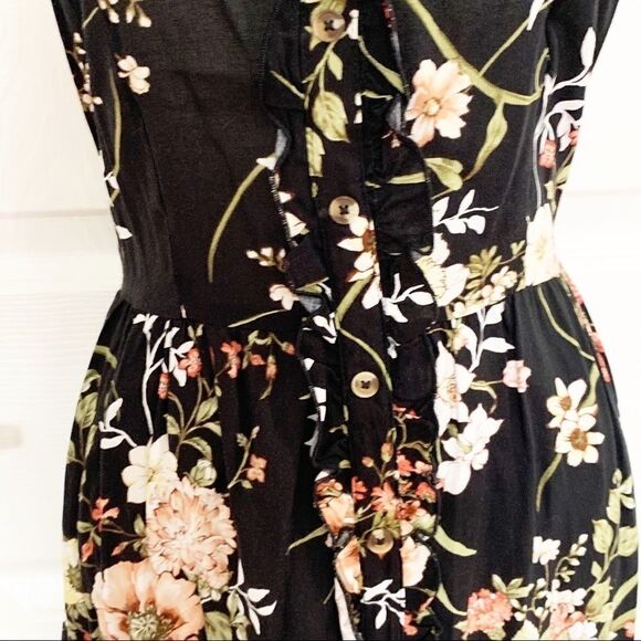 Xhilaration black floral dress, XS - Picture 4 of 6